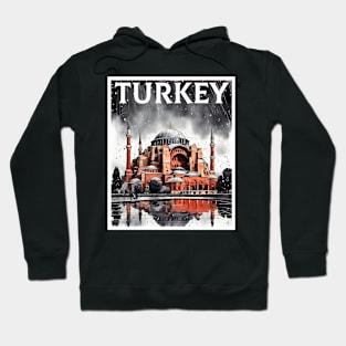 Hagia Sophia Mosque Turkey Rainy Day Vintage Retro Travel Tourism Hoodie